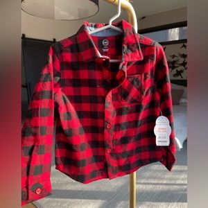 NWT kinda wonder nation Buffalo check button down.